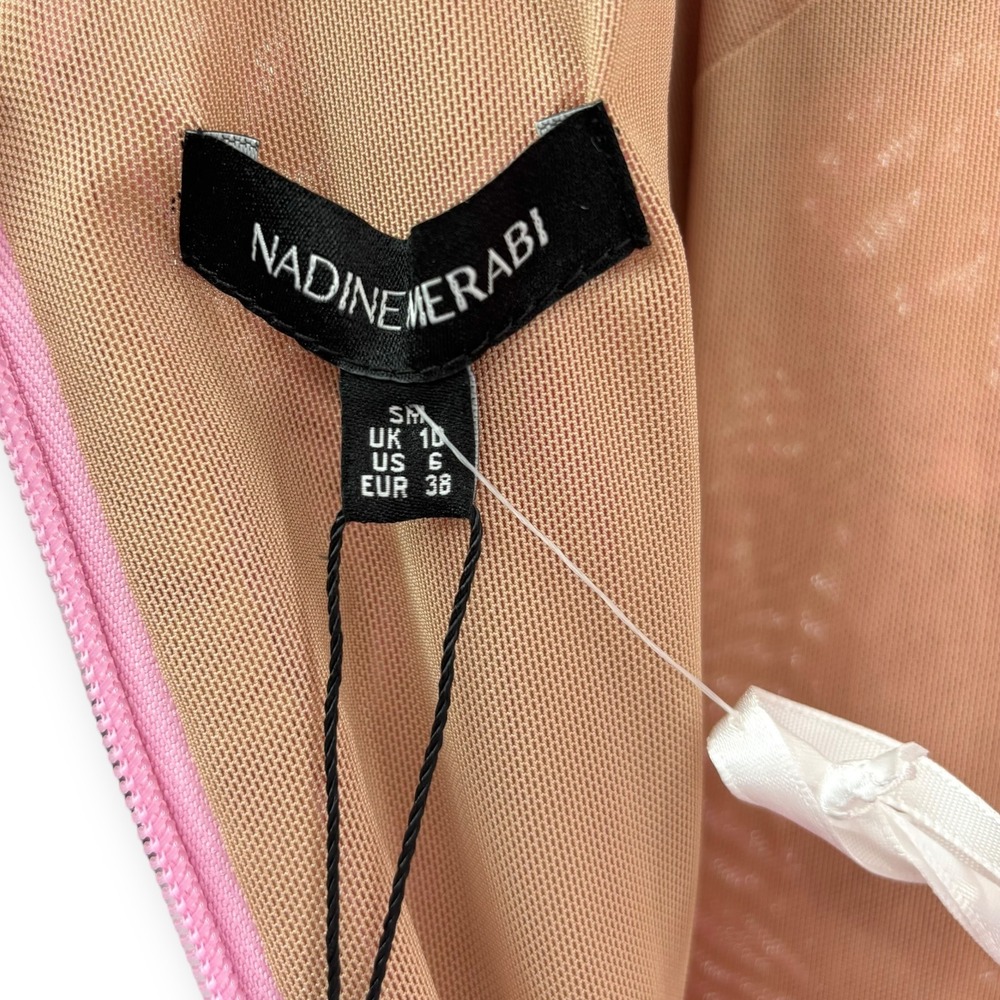 NWT Nadine Merabi Pink Annabelle Sleeveless Lace Jumpsuit - Size 6 - Picture 14 of 14